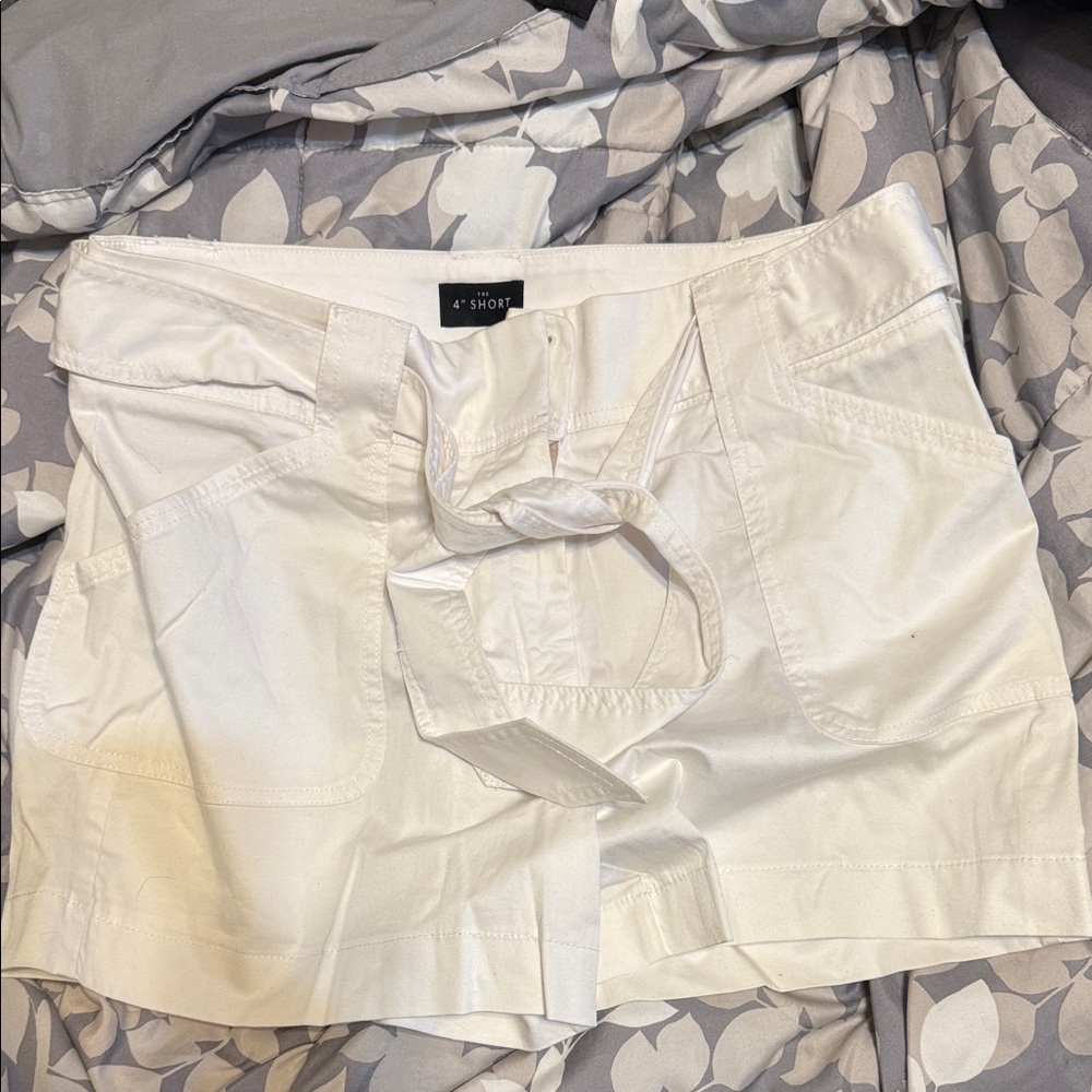 Women's Classic White Cargo Shorts